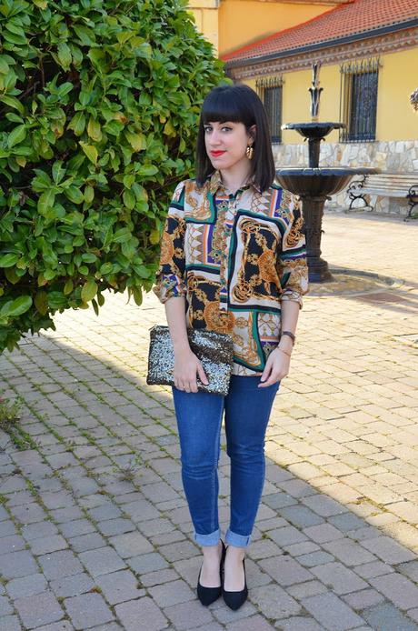 Blusa estampado pañuelo