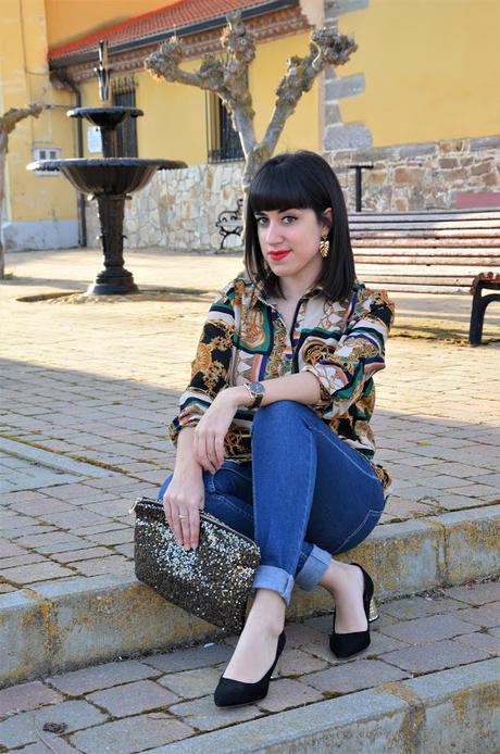 Blusa estampado pañuelo