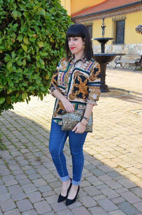 Blusa estampado pañuelo