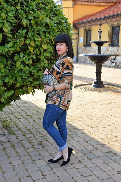 Blusa estampado pañuelo