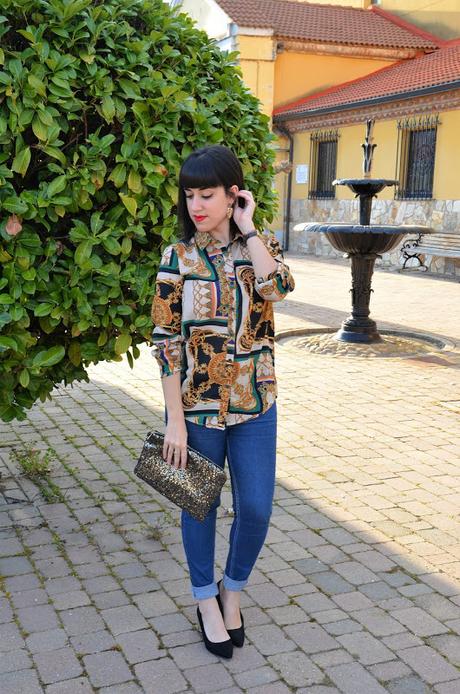 Blusa estampado pañuelo