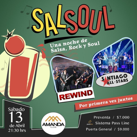 Santiago All Stars estará el 13 de Abril en Club Amanda de Vitacura