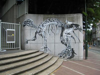 Los dinosaurios de Bonom en el Muséum des Sciences Naturelles de Bruselas