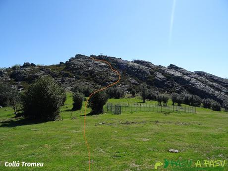 RUTA a la PEÑA MICHU y TROMEU desde las BRAÑAS DE TUIZA, Teverga Salida de la Collá Tromeu a Peña Tromeu