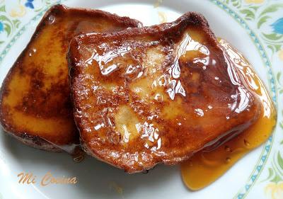 POOR KNIGHTS OF WINDSOR (TORRIJAS CON VINO DULCE Y MERMELADA DE NARANJA)