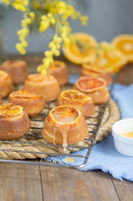 Bizcocho invertido de naranja sanguina Bizcocho invertido de naranja sanguina