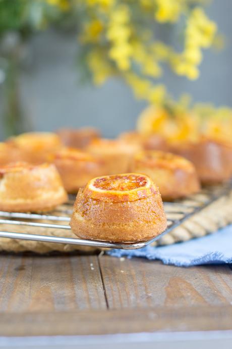 Bizcocho invertido de naranja sanguina Bizcocho invertido de naranja sanguina