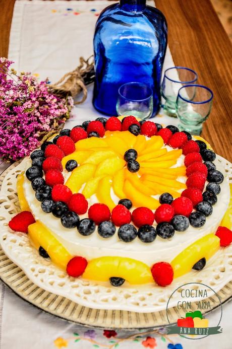 TARTA MOUSSE DE QUESO CON FRUTAS TARTA MOUSSE DE QUESO CON FRUTAS