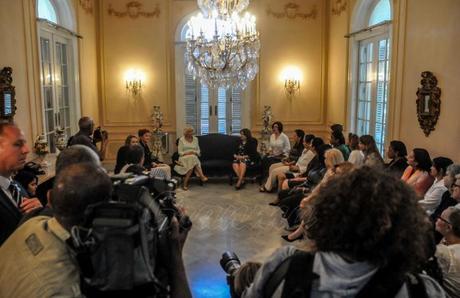 Imágenes de sus Altezas Reales en visita a Cuba