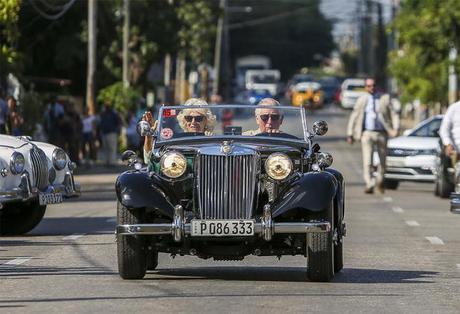 Imágenes de sus Altezas Reales en visita a Cuba