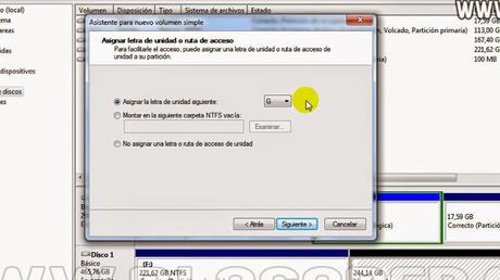 particionar un disco externo en windows 7