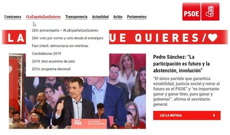 Ni PSOE, ni PP, ni Ciudadanos han colgado su programa electoral 2019 en sus webs