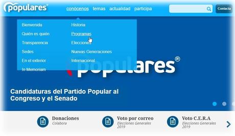 Ni PSOE, ni PP, ni Ciudadanos han colgado su programa electoral 2019 en sus webs