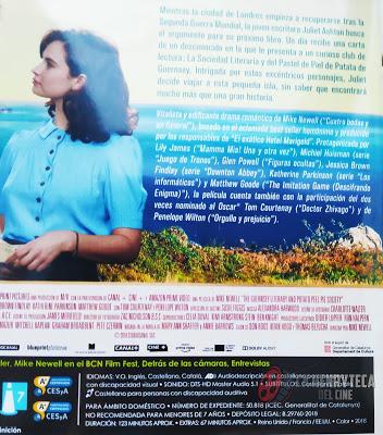 La sociedad literaria y el pastel de piel de patata, Análisis de la edición Bluray