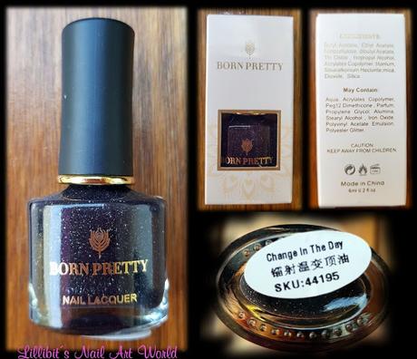 Esmalte térmico-holográfico de Born Pretty Store con flores Esmalte térmico-holográfico de Born Pretty Store con flores