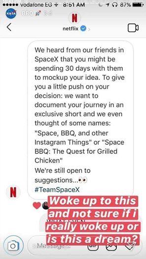 ¿Como acabas con el hambre? con un asador y un transbordador espacial