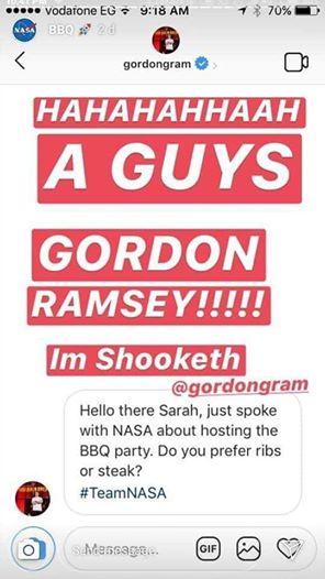 ¿Como acabas con el hambre? con un asador y un transbordador espacial