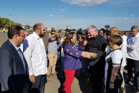 Presidente de Cuba arriba a Nicaragua