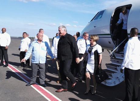 Presidente de Cuba arriba a Nicaragua