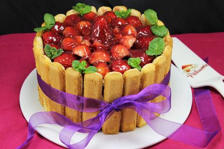 Charlota de fresas Thermomix