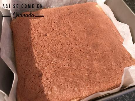 Bizcocho esponja de naranja