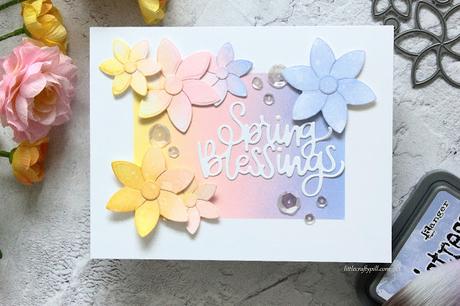 Colored die cuts with Distress Oxide inks