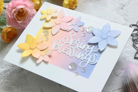 Colored die cuts with Distress Oxide inks