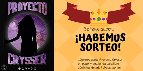 #UnViajeEspacialConEva | ¡Sorteo del libro en papel de Proyecto Crysser y una funda para libro! #UnViajeEspacialConEva | ¡Sorteo del libro en papel de Proyecto Crysser y una funda para libro!