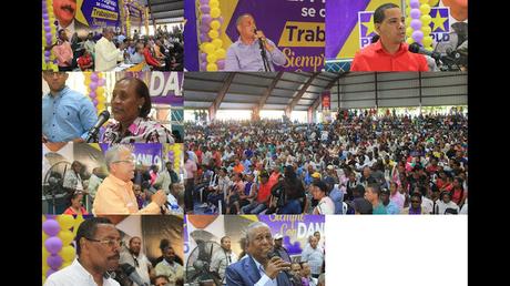 Peledeistas abarrotan polideportivo de Neiba en respaldo a gobierno de Danilo Medina.