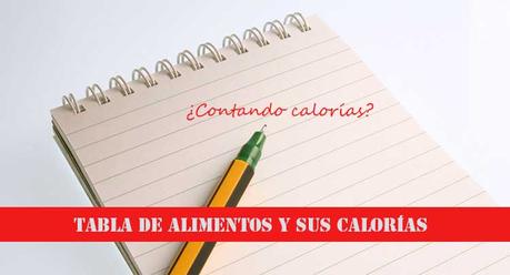 Tabla Calórica de los Alimentos Completa alimentos y sus calorías