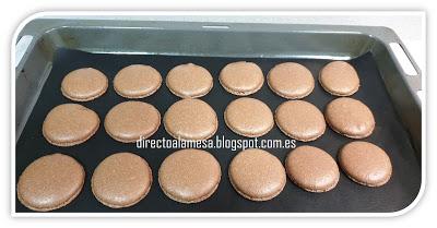 Macarons de chocolate