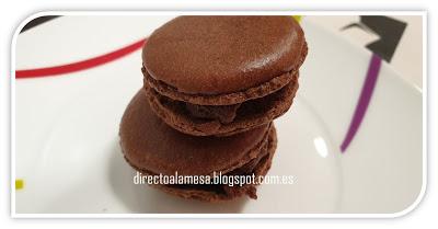 Macarons de chocolate
