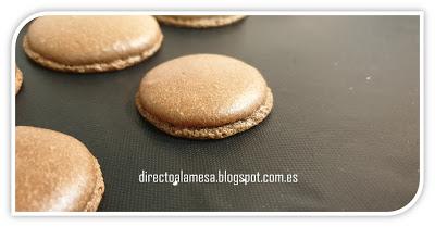 Macarons de chocolate