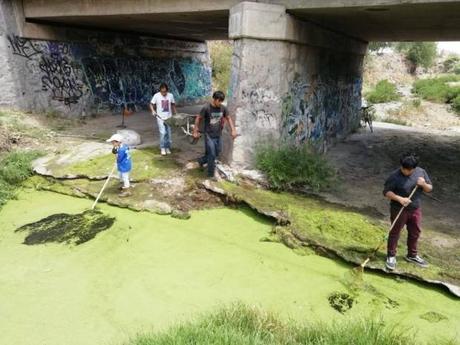 Ciudadanos realizan limpieza del Río Paisanos