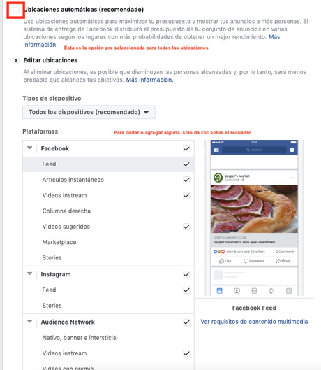 Ubicación - publicidad en facebook para tu taqueria