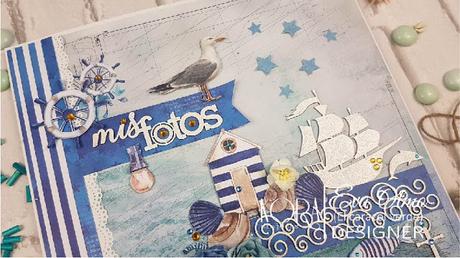 Tutorial Scrapbooking: Porta fotos Vacaciones