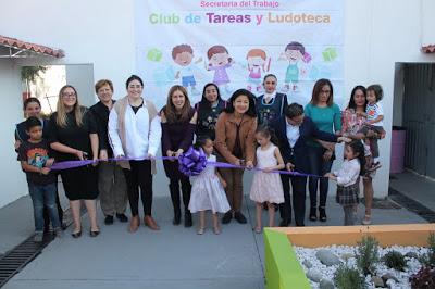 INAUGURA SECRETARIA DEL TRABAJO LUDOTECA Y CLUB DE TAREAS DEL ICATI