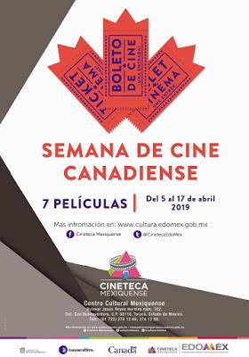 INVITA SECRETARÍA DE CULTURA A PRIMERA SEMANA DE CINE CANADIENSE EN EDOMÉX