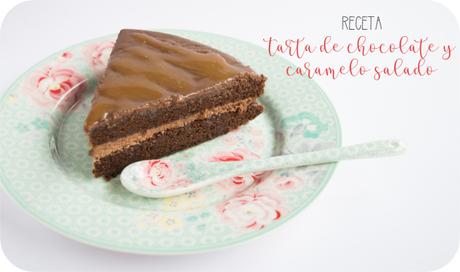 Tarta de chocolate y caramelo salado