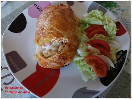 Rollos de pollo en hojaldre Rollos de pollo en hojaldre