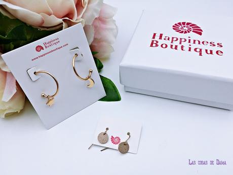 Pendientes de Aro Luna y Estrella en Oro Rosa Happiness Boutique tendencias joyería jewelry moda descuento accesorios