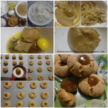 BISCUITS AU BEURRE D’ARACHIDE ET À LA CONFITURE / PEANUT BUTTER JAM COOKIES / GALLETAS CON MANTEQUILLA DE MANI Y MERMELADA / بسكوي بزبدة الفول السوداني