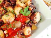 Pulpo pimientos rojos