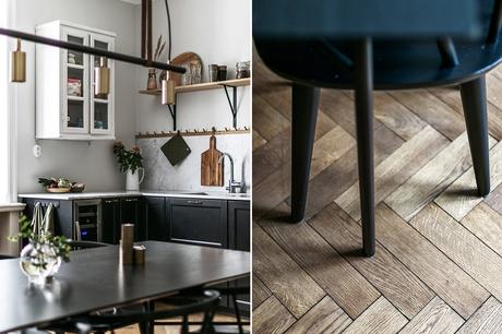 Blanco y negro para la cocina.