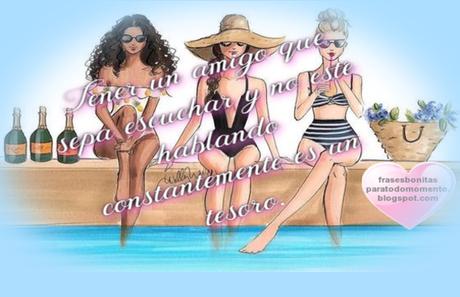 Tener un amigo que sepa escuchar y no esté hablando constantemente es un tesoro.✌✌