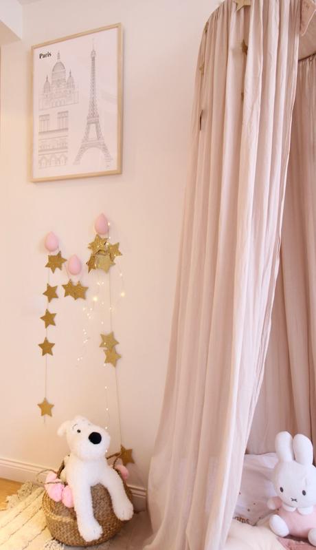 Estrellas doradas para una habitación infantil.