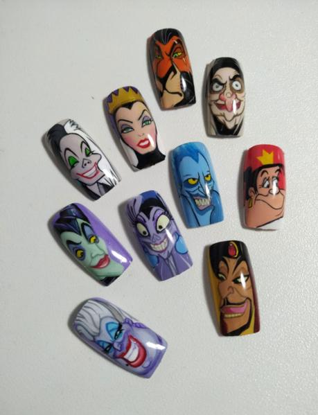 Curso de uñas princesas y villanos disney