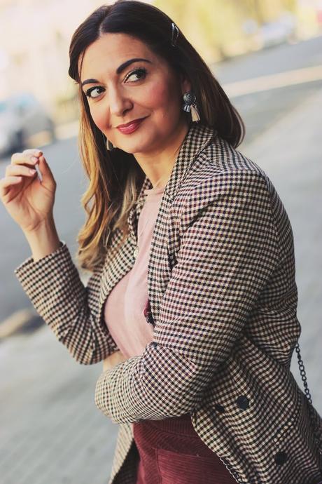 Falda de pana con blazer Falda de pana con blazer