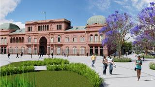 Rejas de la plaza con votos PRO