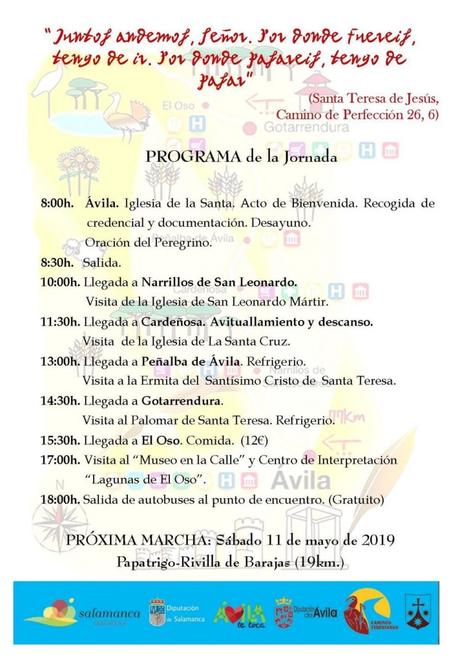 ‘Juntos andemos’:  II Jornadas Teresianas de peregrinación y cultura